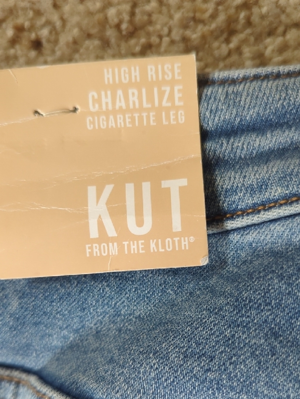 Kut from the Kloth Charlize High Rise Cigarette Leg Jeans Women's Medium Wash NW - Picture 8 of 15